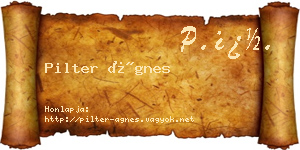 Pilter Ágnes névjegykártya